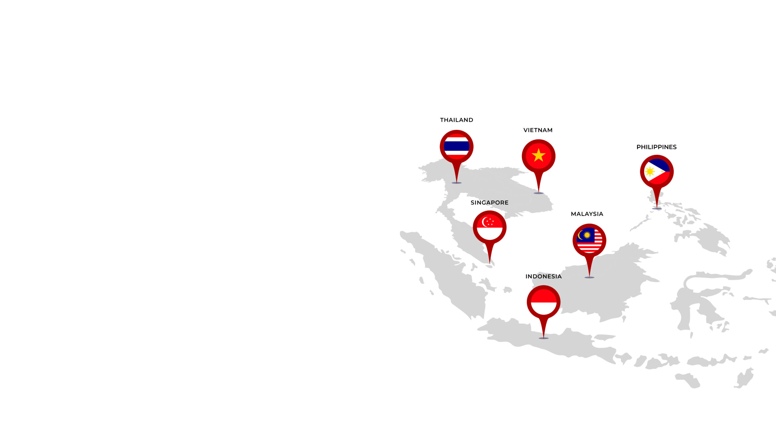 Business Service Across South East Asia Map
